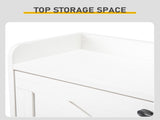 Barn door three-drawer cabinet with top panel shoe cabinet particleboard 80*24*145cm distressed 75533546