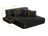 Chaise Lounge Chair, 2 in 1 Boneless Chaise Lounge Indoor, Upholstered Sleeper Chair Converts to W6506P557510