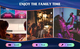 TV Console with Storage Cabinets, Full RGB Color 31 Modes Changing Lights Remote RGB LED TV Stand, W1701105065