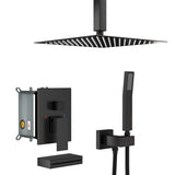 Shower System with Waterfall Tub Spout,12 Inch Ceiling Mount Square Shower System with Rough-in W1243132453