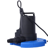 ZNTS 1/4 HP Automatic Swimming Pool Cover Pump 120 V Submersible with 3/4 Check Valve Adapter1850 GPH W465127590