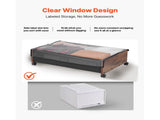 Under Bed Storage with Wheels, 25.6 x 18.1 x 7.1 inch Rolling Containers, Underbed Organizer with 95439145
