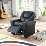 ZNTS Kids Recliner Chair Black PVC W311P216907