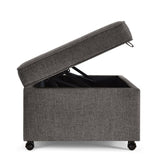 Modern Large Comfort Sofa Ottoman with Storage, Modular Sectional Storage Ottoman With Wheels For W2186P178509