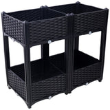 Planter Raised Beds - Elevated Planter Garden Box with Drainage Plug Raised Garden Beds for W465P187531