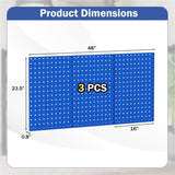 Navy Wall-Mounted Pegboard Wall Organizer Kit 4 ft.Metal Toolboard WALMART 34233608