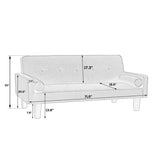 MEGA fabric sofa, medieval love seat sofa furniture, with pillows, living room button tufted sofa, W97543711