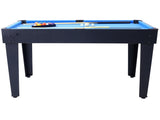 5-in-1 Multi-Game Table - Billiards, Push Hockey, Foosball, Ping Pong, and Basketball black/blue 86399614