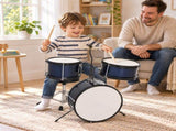 14" x 10" Kids 3-Drum Set, Poplar Wood Drum Kit with Electroplated Gem Blue Finish, Children's 13862619