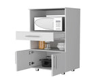 White Pantry Cabinet Microwave Stand B062P175202