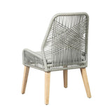 Grey and Weathered Wash Woven Back Side Chairs B062P145460