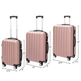 3-in-1 Multifunctional Large Capacity Traveling Storage Suitcase Luggage Set Rose Gold 05651947