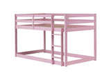 Solid Wooden, Solid Rubber Wooden Twin over Twin Loft Bed with Ladder, with Bed Platform of W504P191672