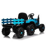 ZNTS Ride on Tractor with Trailer,24V 400W Powered Electric Tractor Toy w/Remote Control,electric car for W1578P194692