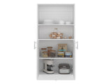 Griffin Multi-storage Cabinet with 5 Compartments, and 2 Doors, White B097P474300