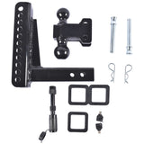 Adjustable Trailer Hitch Fits 2-inch Receiver 2" & 2-5/16" Ball w/Anti-Theft Pin 54863397