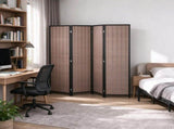 6 Ft Tall Wood Room Divider, 4-Panel Folding Freestanding Privacy Screen for Bedroom & Home Office 70160469