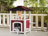 34"H Wooden Cat House 77592974
