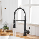 Commercial Black Kitchen with Pull Down Sprayer, Single Handle Single Lever Kitchen Sink W1932P172271