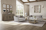 Sofa in Sand Fabric - 2 Down Pillows B2699P298413