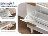 () 3-Drawer Shoe Cabinet with Top Grille Panel MDF Door Panels with 61739478