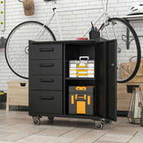 Sturdy Metal Tool Storage Cabinet with Wheels - Tool Storage Cabinet for Garage, Office, and Home T2398P223007