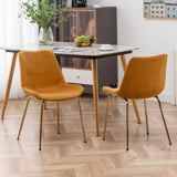 Aufurr Modern Velvet Dining Chair, Set of 2, Gold T2574P164605