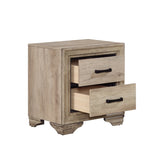 Contemporary Bedroom Furniture 1pc Nightstand of Drawers Natural Finish Melamine Laminate Bed Side B01147611