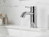 Single Handle Bathroom Faucet Lavatory Faucet Stainless Steel Single Hole-T10, ChromeUnable ship on 11284996