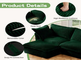Slip-covered Armchair with 1 Big Back Cushion and 2 Big Toss Pillows, Single Deep Seat Comfy Single W3041P272937