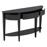 U-Style Modern Curved Console Table Sofa Table with 3 drawers and 1 Shelf for Hallway, Entryway, WF312995AAB