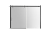 56-60 in. W x 58 in. H Mod Semi-Frameless Sliding Bathtub Door in Matte Black with 5/16 in. W637P349406