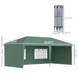 10' x 20' Pop Up Canopy party Tent with 4 Sidewalls , Green -AS Prohibited by 21422743