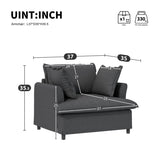 37" Oversized Single Seat Sofa Module for Modular Sectional Sofa,Wide Seat Chenille Armchair with N723P189877E