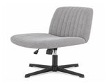 Criss Cross Office Chair, No Wheels Armless Swivel, Wide Seat Criss Cross Chair for Home Office & 48312668