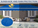 133.9"D x 118.1"W x 59"H retractable awning blue 38559812