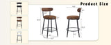 Fashionable and Comfortable - Two Sets Of Rrgonomic High Leg Bar Chairs, With Brown Technology W1151P279691