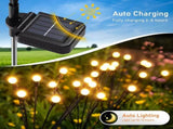10 solar garden lights outdoor, firefly solar wind swing, IP4X waterproof solar outdoor 52708060