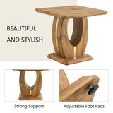 Modern Minimalist Wood Texture Sticker-Patterned MDF Square Coffee Table. Add a quiet and cozy W1151P211299