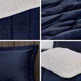 Full/Queen Plush to Sherpa Down Alternative Comforter Set B035100482