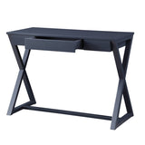 ZNTS Charcoal 1-Drawer Writing Desk with X-shaped Base B062P185695