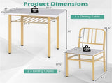 3-Piece Dining Table Set , Space-Saving Tuck-under Chair Design 77447985