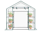 Mini Walk-in Greenhouse with PE Cover, 4-Shelf Indoor Outdoor Plant Gardening Green House for Garden 39486403