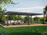 12' x 20'Pergola Modern Style with Adjustable Louvers for Outdoor Roof, Garden, Easy Assembly, 25174613