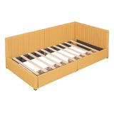 Upholstered Daybed with 2 Storage Drawers Twin Size Sofa Bed Frame No Box Spring Needed, Linen WF299017AAL