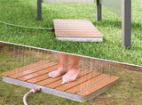 Rectangular Outdoor Shower Panel, Freestanding WPC & Aluminum Garden Shower with 22 Nozzles, High 82902340