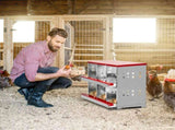 Chicken Nesting Boxes, 6 Compartment Metal Poultry Nest Box Wall Mount for Chickens Hens Ducks, Red 77096933