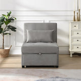Folding Ottoman Sofa Bed Gray W2297P216470