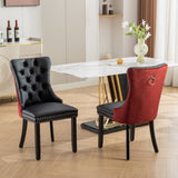 ZNTS Furniture, Modern, High-end Tufted Solid Wood Contemporary PU and Velvet Upholstered Dining Chair 94894593