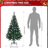 ZNTS 5 FT Artificial Snow Tipped Christmas Tree, Unlit Christmas Pine Tree with 480 Branch Tips and 66007395